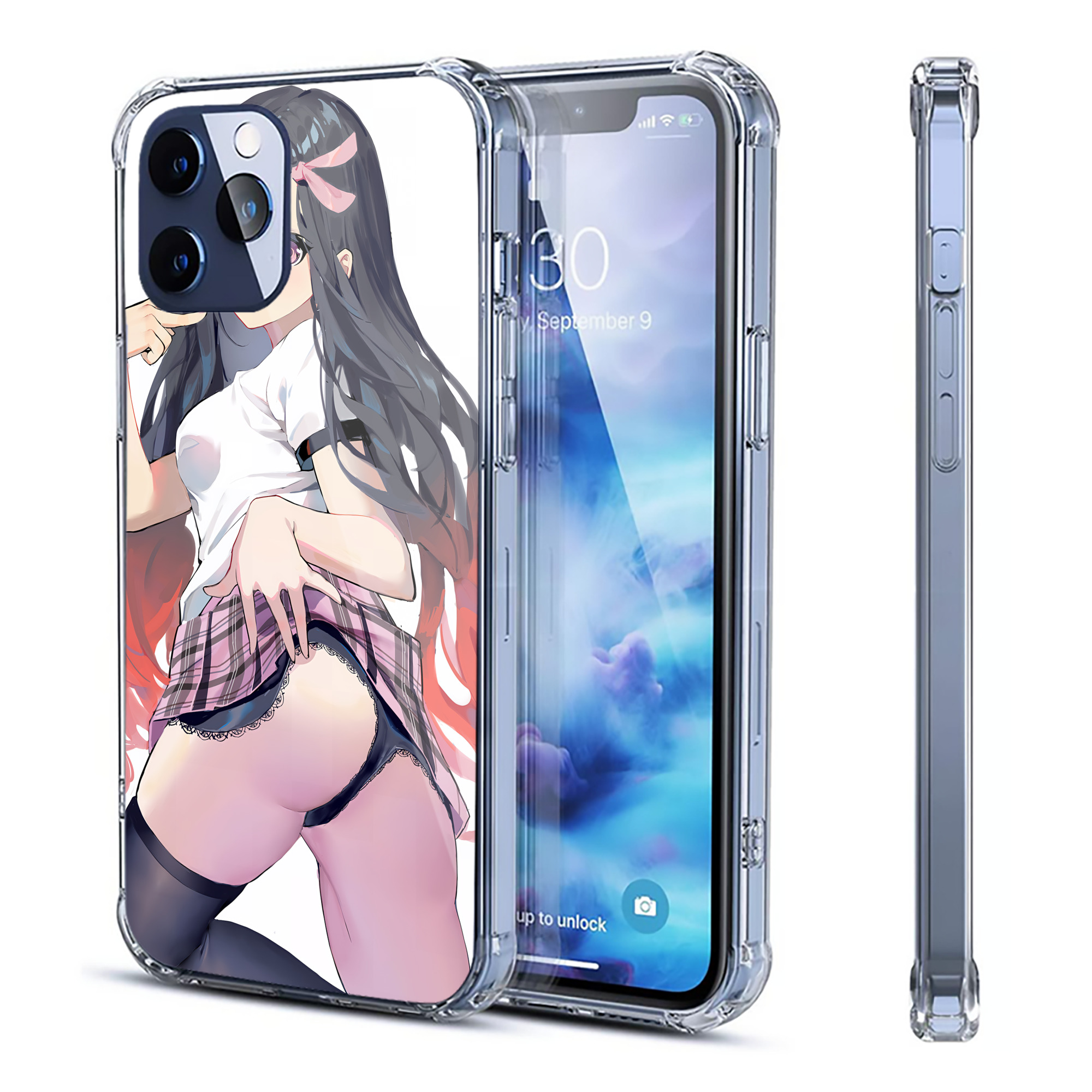 （画像用） 鬼滅の刃（きめつのやいば）竈門 禰󠄀豆子／かまど ねずこ Kamado Nezuko 【iPhone 12シリーズ対応】透明スマホケース（クリアソフトケース）